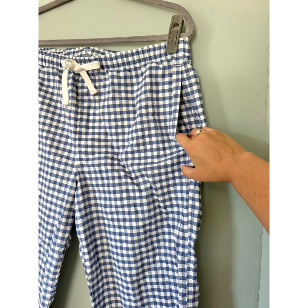 Gap Gingham Boxer Pants Docksider Blue White Cotton PJ Lounge Bottoms Mens Large